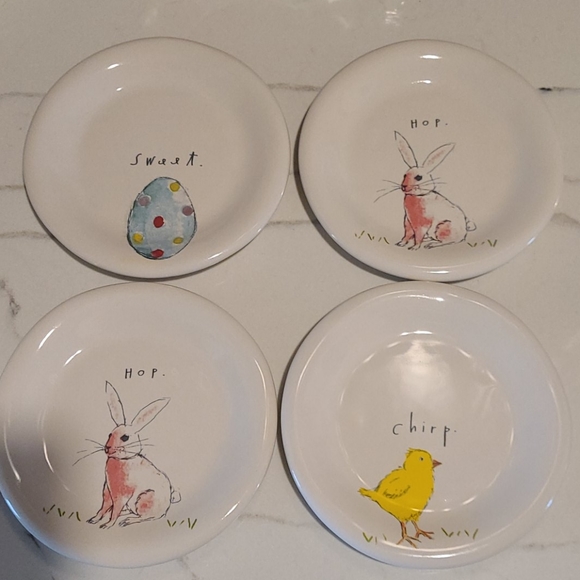 Rae Dunn Other - Rae Dunn 4 EASTER Bunny & Chicks Dessert Plates 🍽